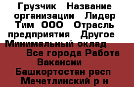 Грузчик › Название организации ­ Лидер Тим, ООО › Отрасль предприятия ­ Другое › Минимальный оклад ­ 11 000 - Все города Работа » Вакансии   . Башкортостан респ.,Мечетлинский р-н